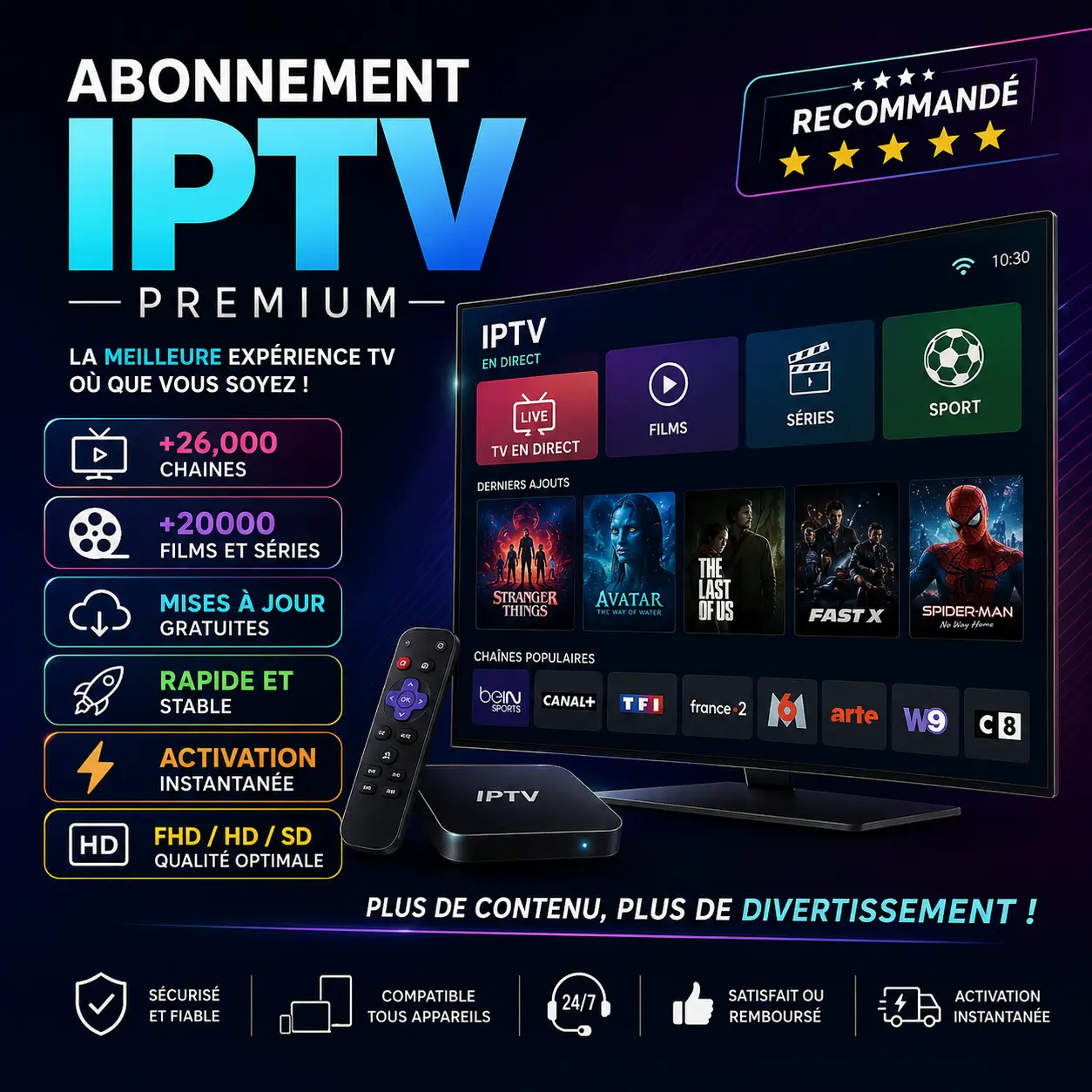 Abonnement IPTV Premium